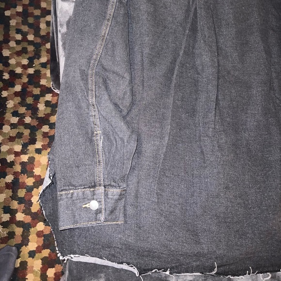 Princess Polly Allen Denim Jacket in Black Size 4 New with tag - Picture 10 of 14